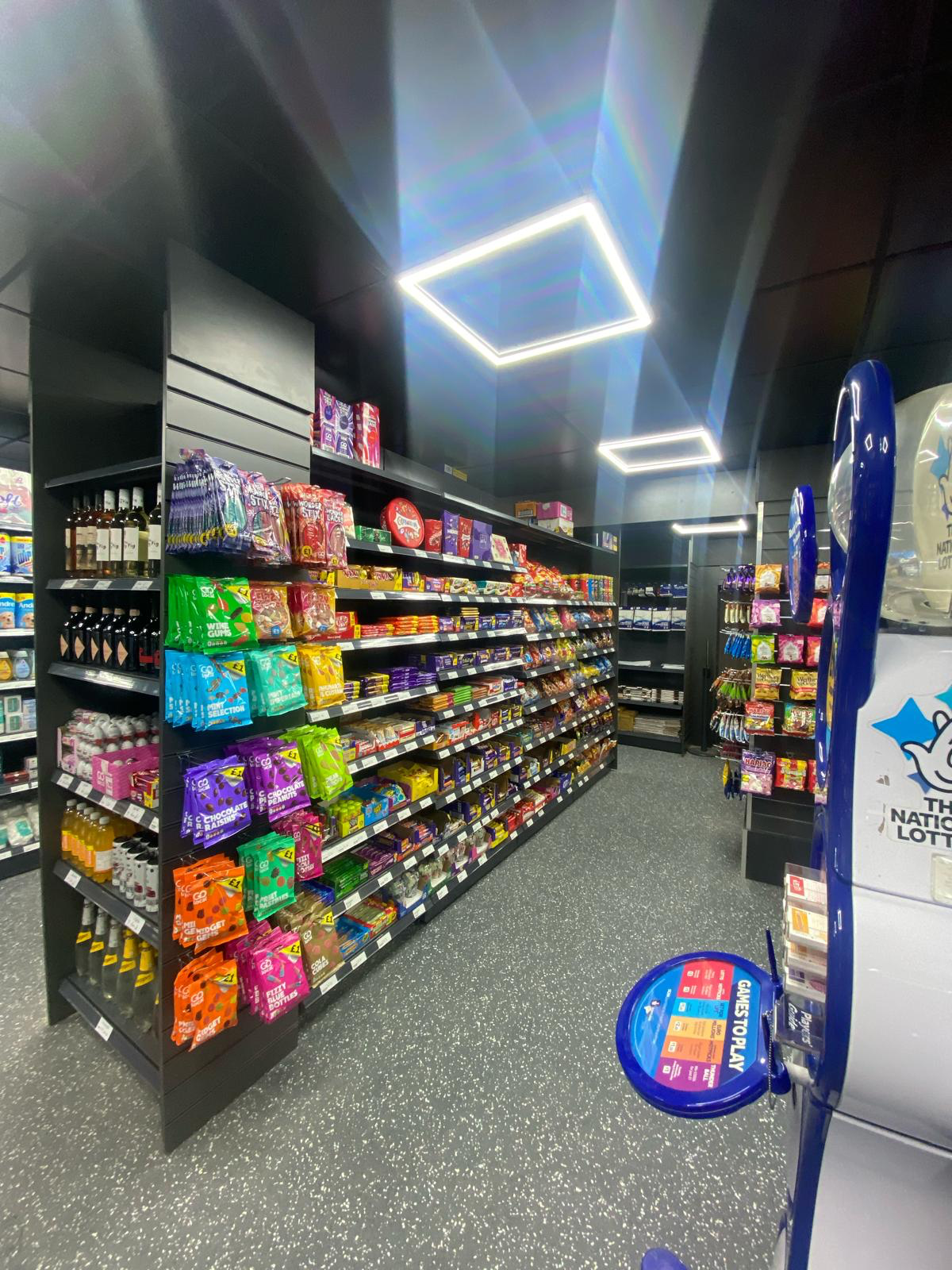 Completed Edwinstowe Post Office confectionery display
