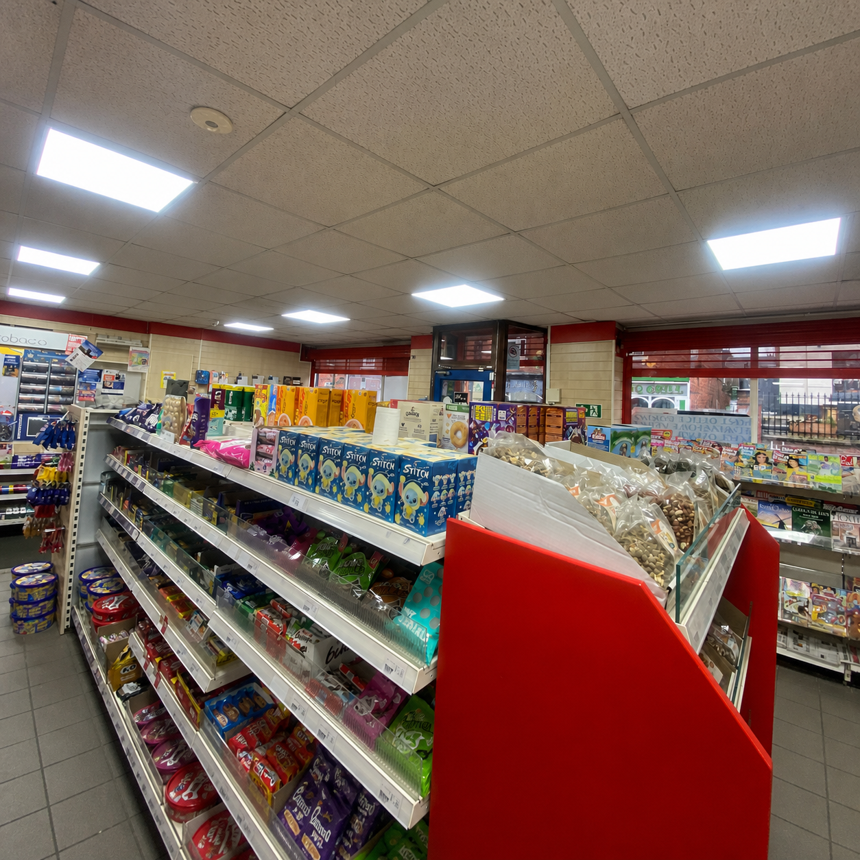 Edwinstowe Post Office central display before the refit