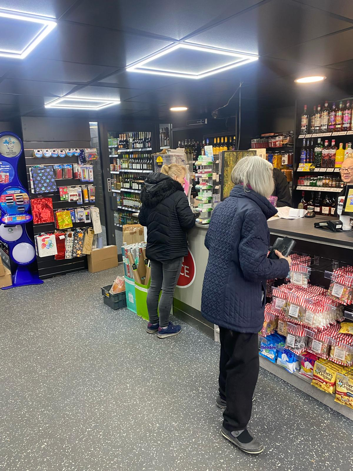 Completed Gun Hill Store counter in use