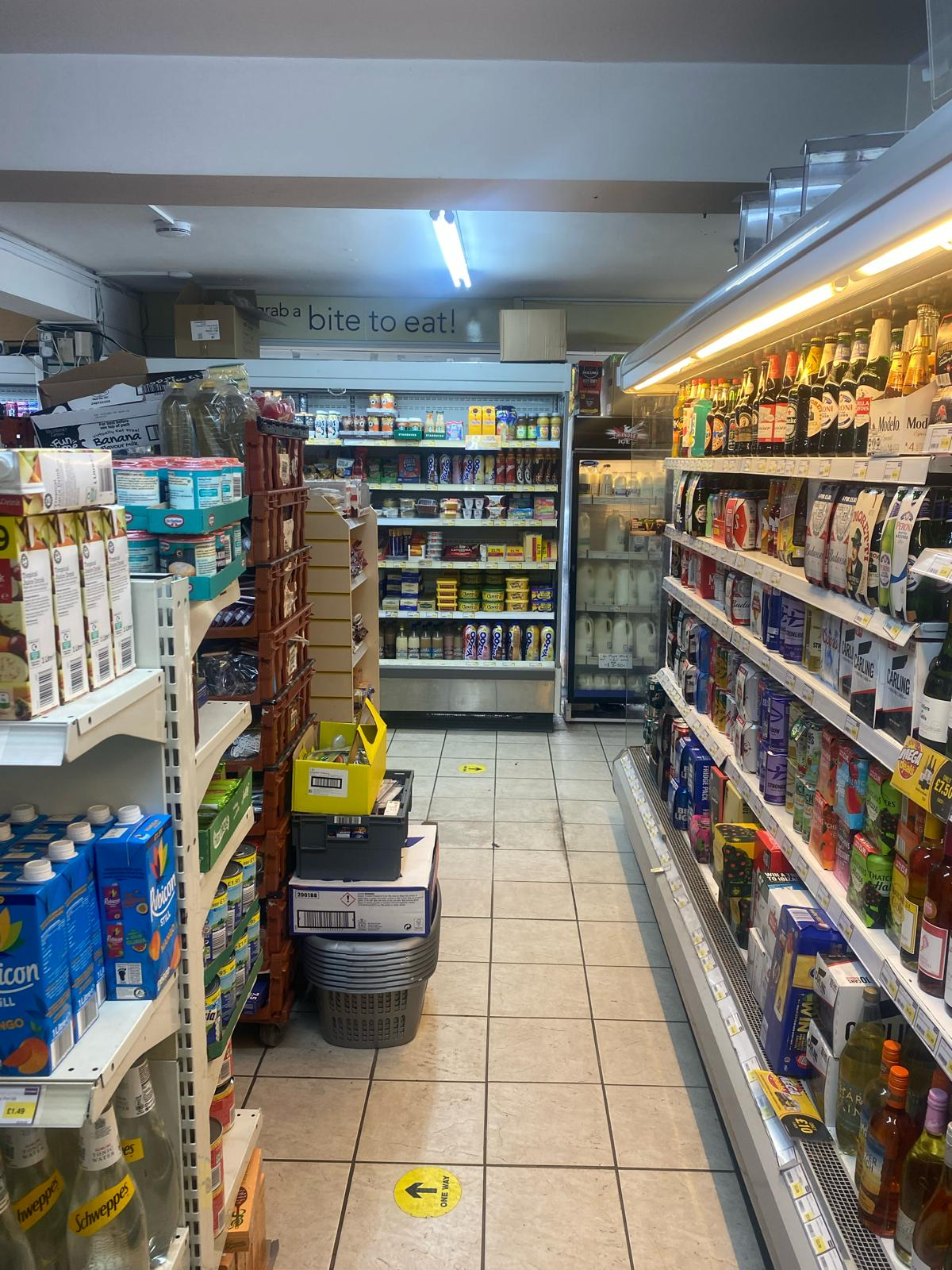 Gun Hill Store aisle before the fit-out