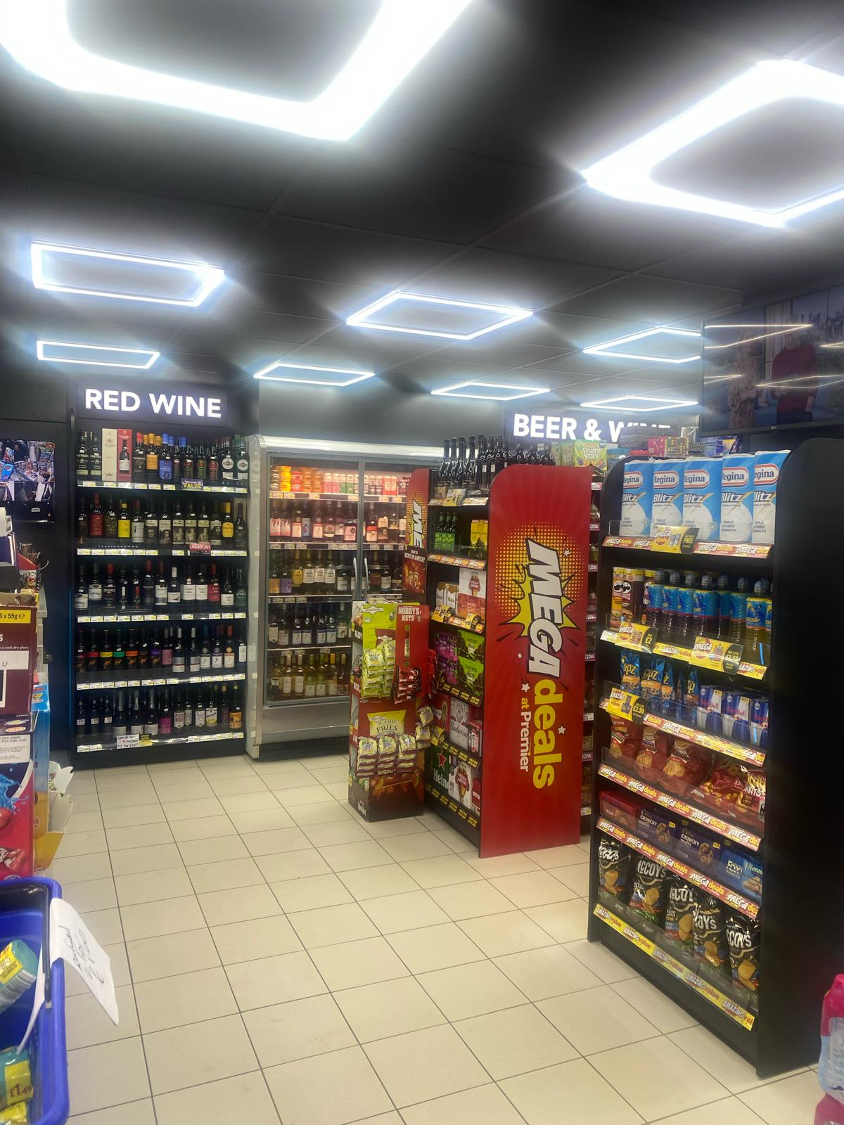 Completed Jay's Food and Wine wine and beer displays
