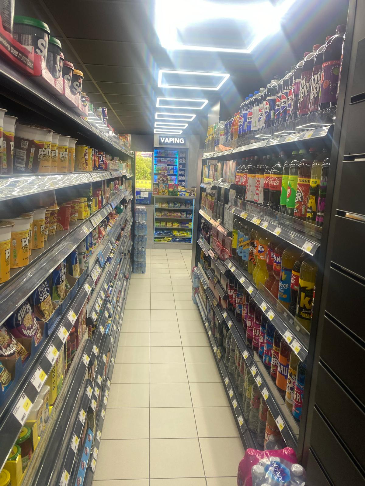 Completed Jay's Food and Wine grocery aisle