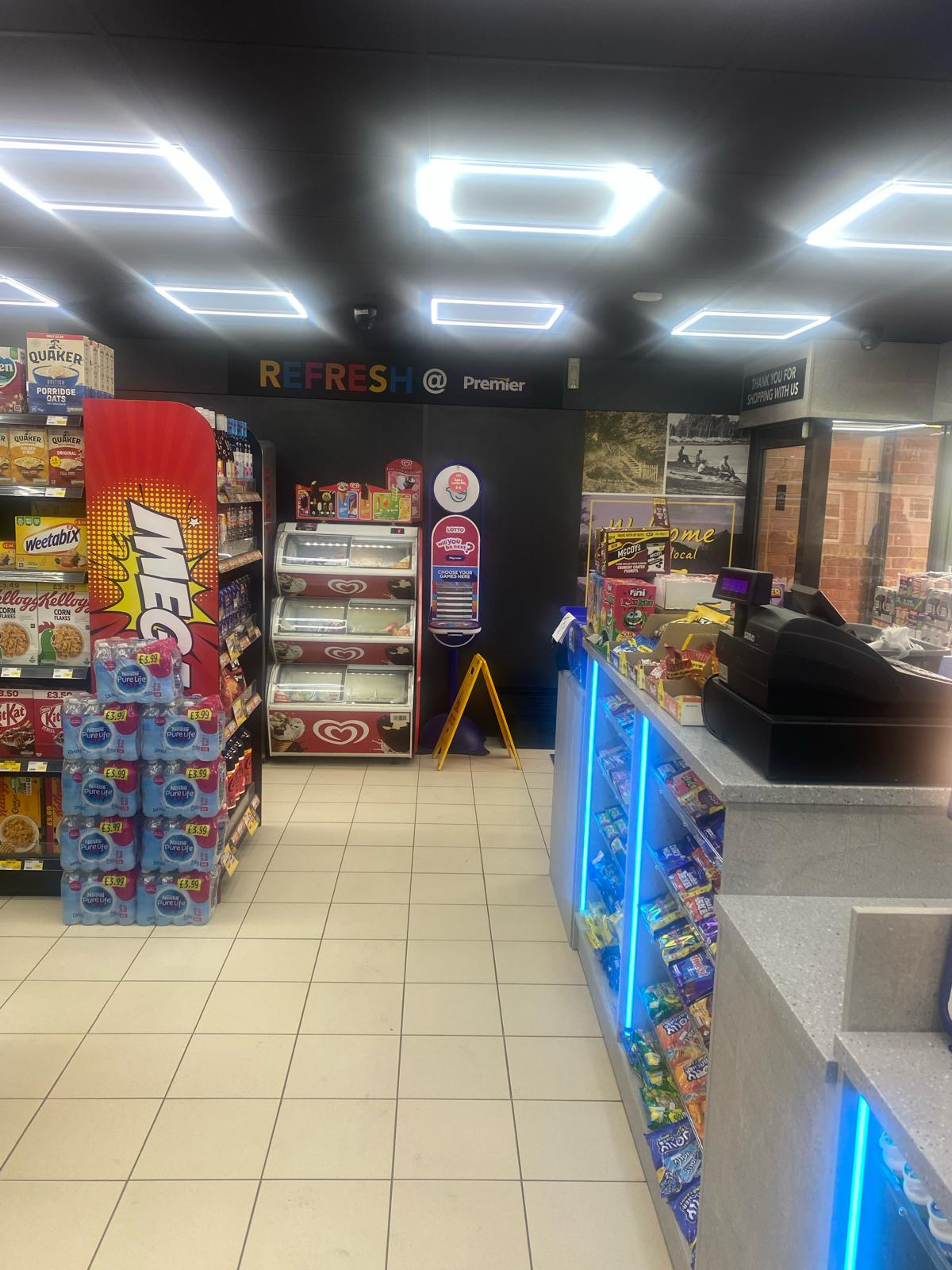 Completed Jay's Food and Wine counter and refreshment area